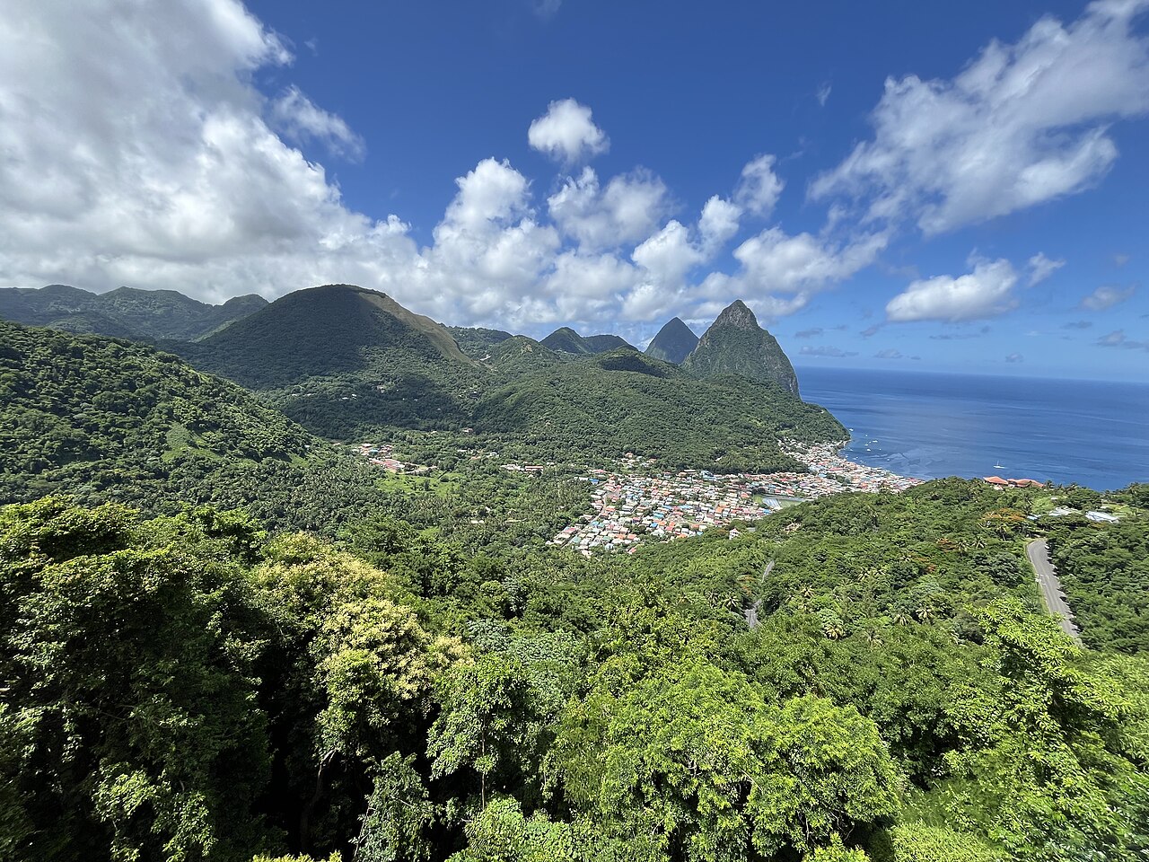 Soufrière and the Pitons in Saint Lucia