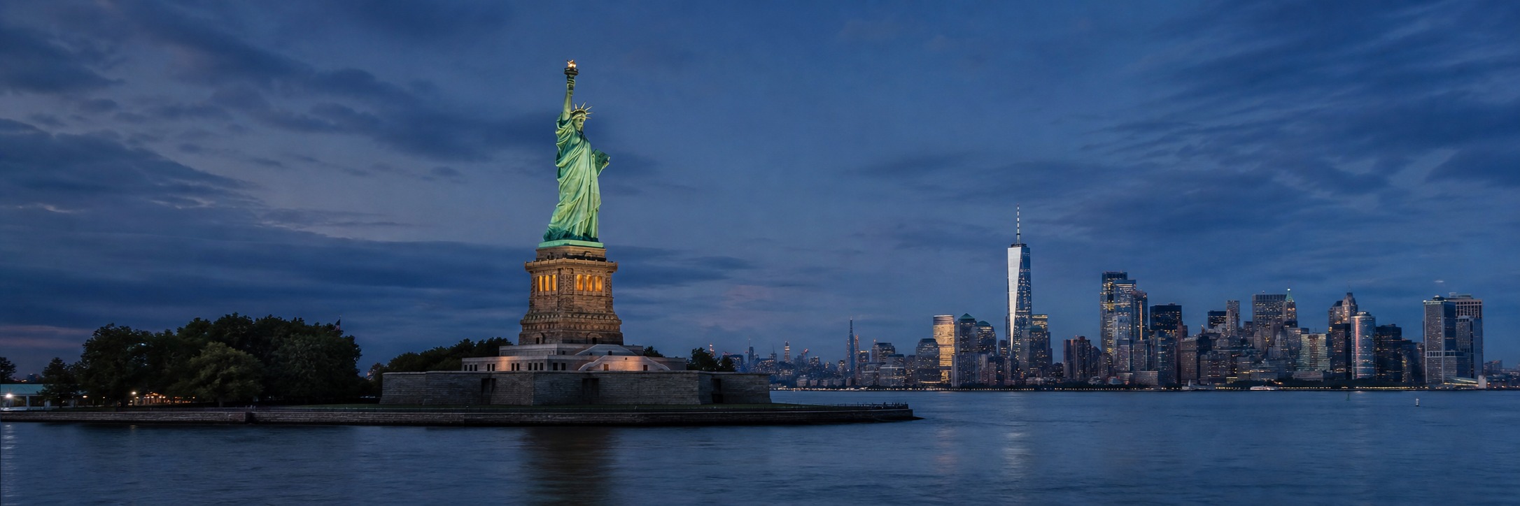 New York City skyline in the United States