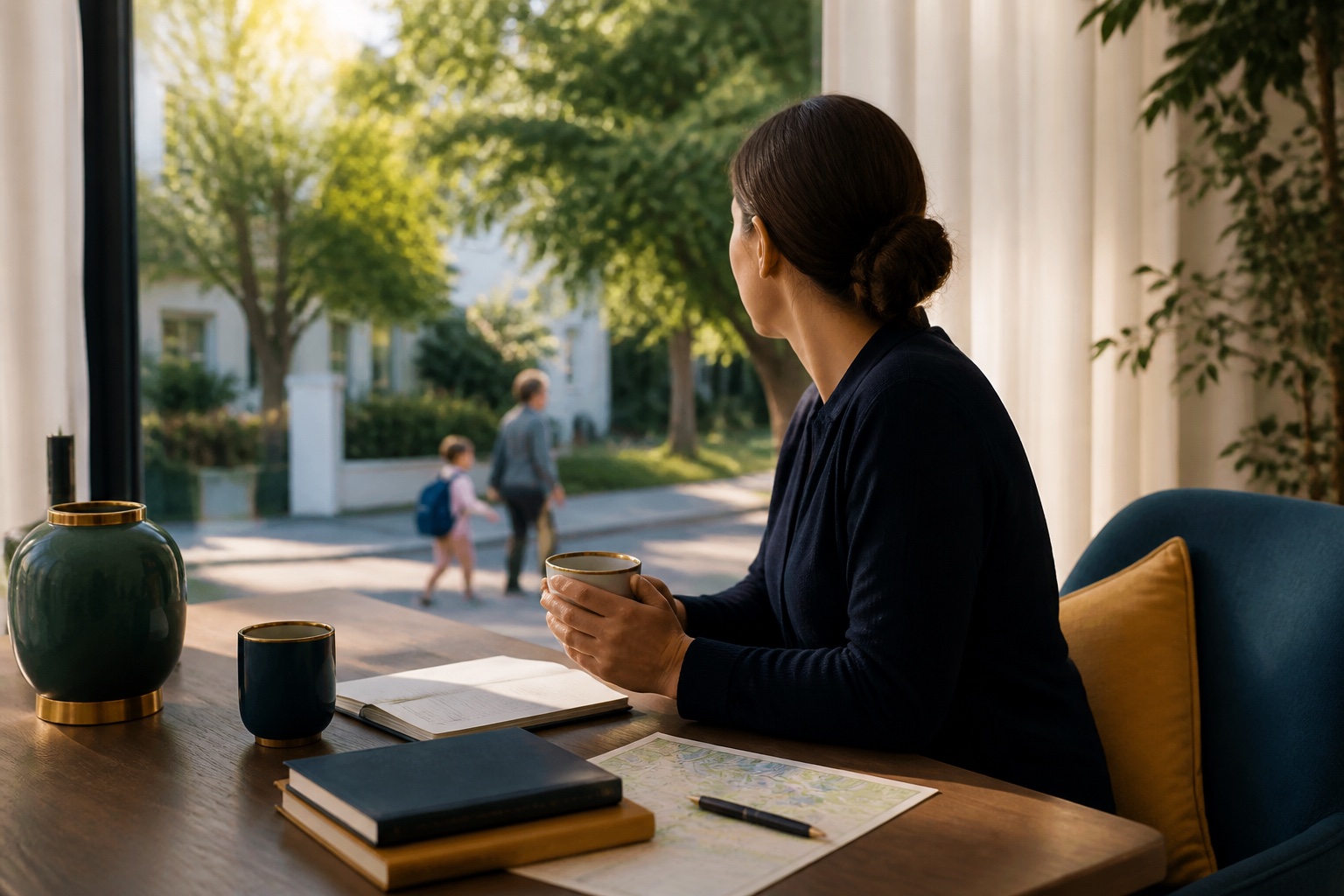 Choose a Neighbourhood Around School and Work Commutes